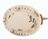 Porcelanowa rustykalna, kremowa gałka do mebli.